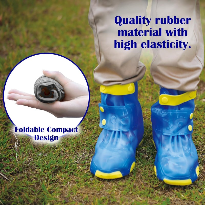 Galashield Rain Shoe Covers Kids Waterproof Shoe Cover for Boys Girls Reusable Galoshes Overshoes - Image 5
